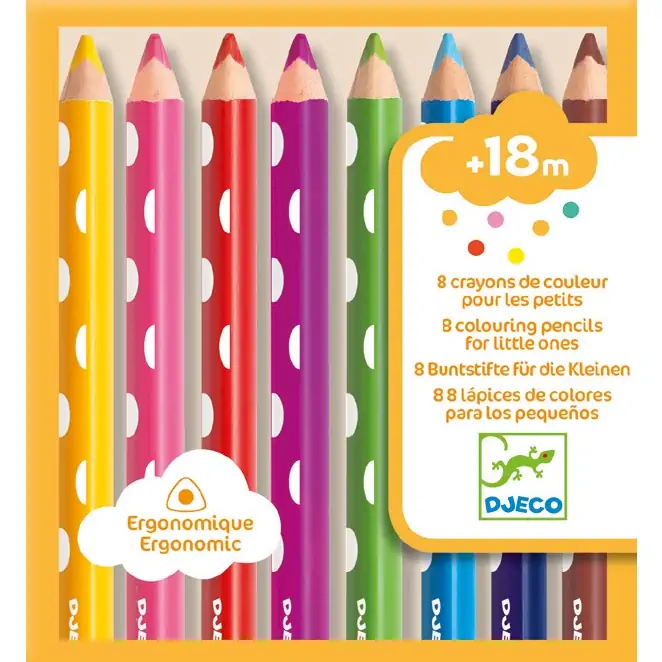 Djeco vastag kialakítású ceruza már a kisebbek alkotós perceihez is.