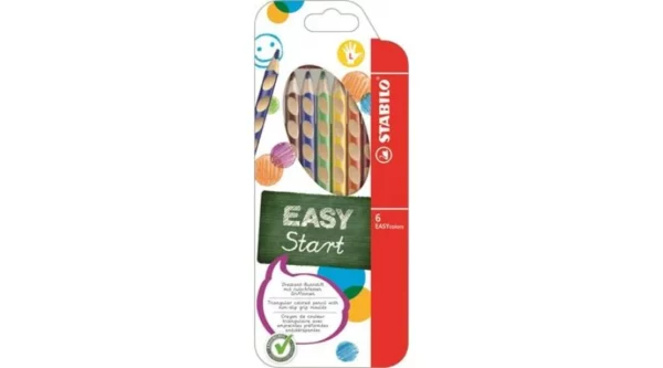 EasyColors balkezes színes ceruza - 6 darabos